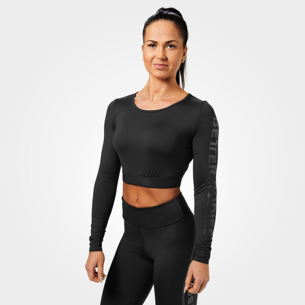 Better Bodies Chelsea Cropped Long Sleeve - Black