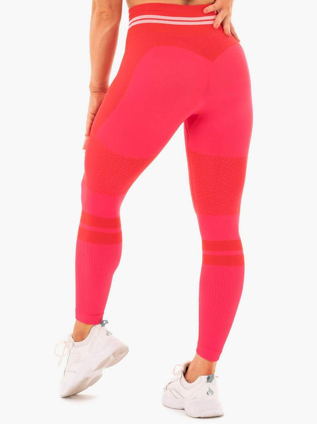 Ryderwear Freestyle Seamless High Waisted Leggings - Red