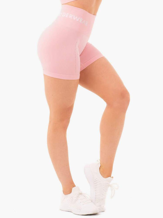 Ryderwear Seamless Staples Shorts - Baby Pink Marl
